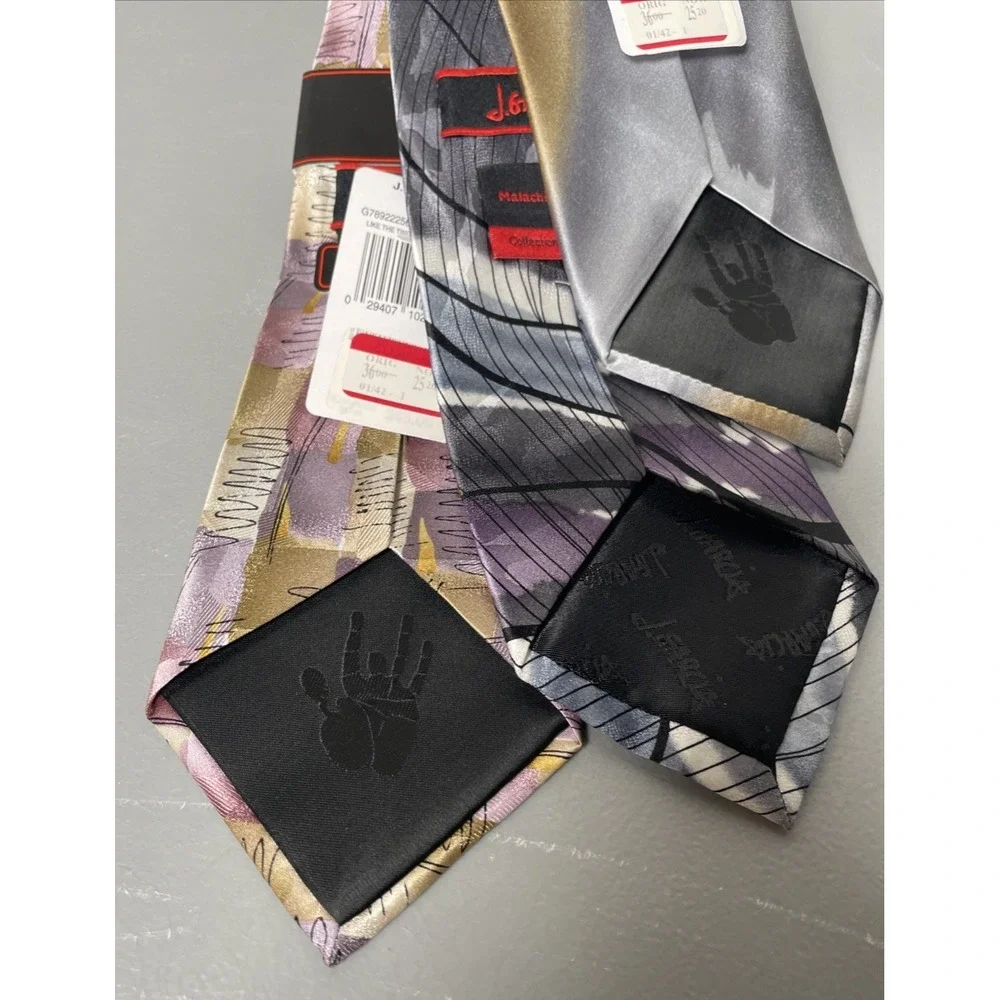 Lot Of 3‎ J. Garcia Men's Silk Dress Necktie Multicolored Ties